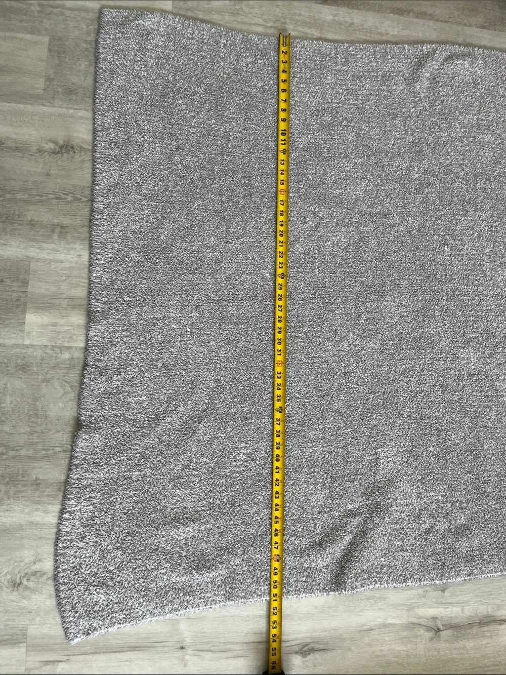 Barefoot Dreams CozyChic Gray White Throw Blanket Style 603 Soft Luxury Knit